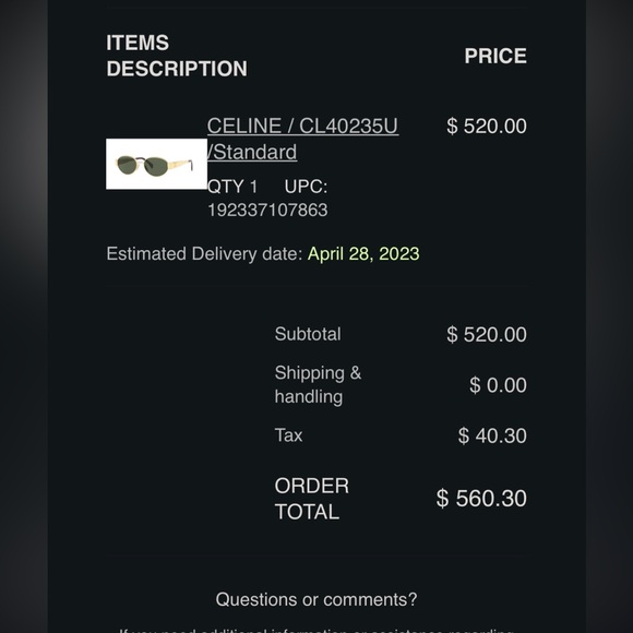 Celine Triomphe Gold Metal Sunglasses - Picture 6 of 6